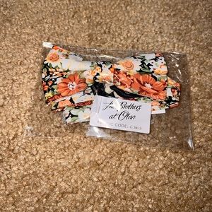 Brand new OTAA San pietro orange floral bow tie